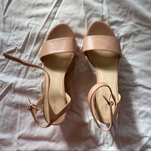 nine west nude wedges size 9